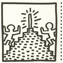 Keith Haring (untitled) pyramid lithograph 1982 (Keith Haring prints)