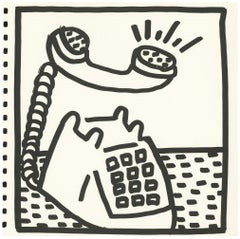 Lithographie téléphonique de Keith Haring (sans titre) 1982 (impressions de Keith Haring)