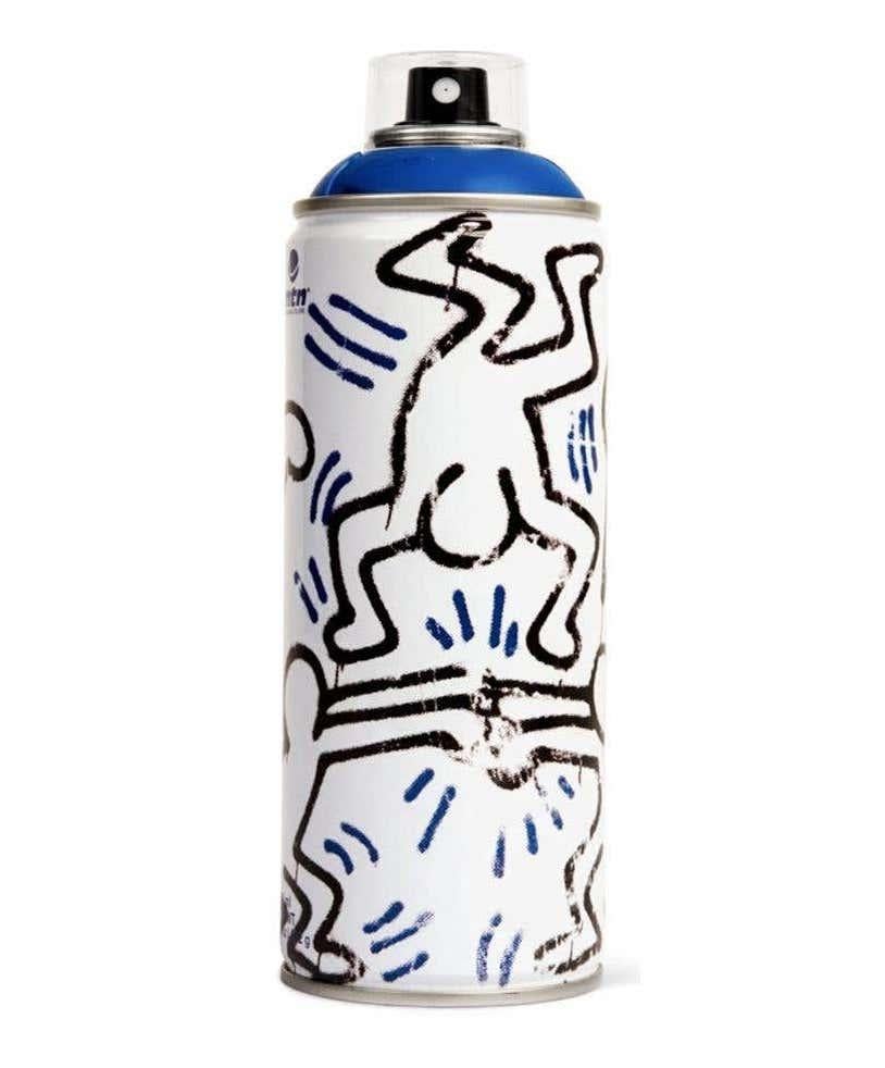 Limited Edition Keith Haring spray paint can published circa 2018 featuring the Estate trademark of Keith Haring. A unique Keith Haring collector’s set that makes for standout home display.

Medium: Off-set lithograph on metal spray paint can.