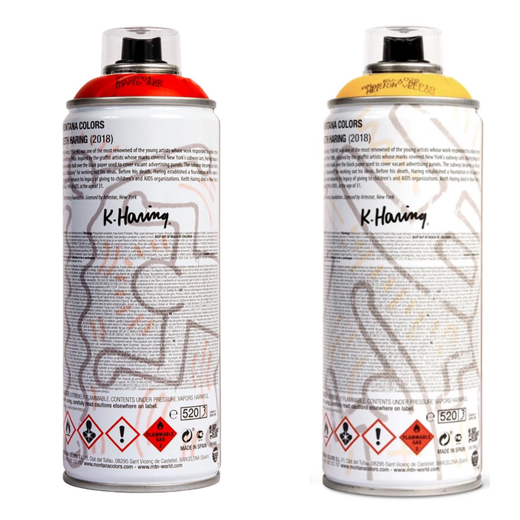 Limited edition Keith Haring spray paint can set 1