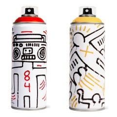 Limited edition Keith Haring spray paint can set