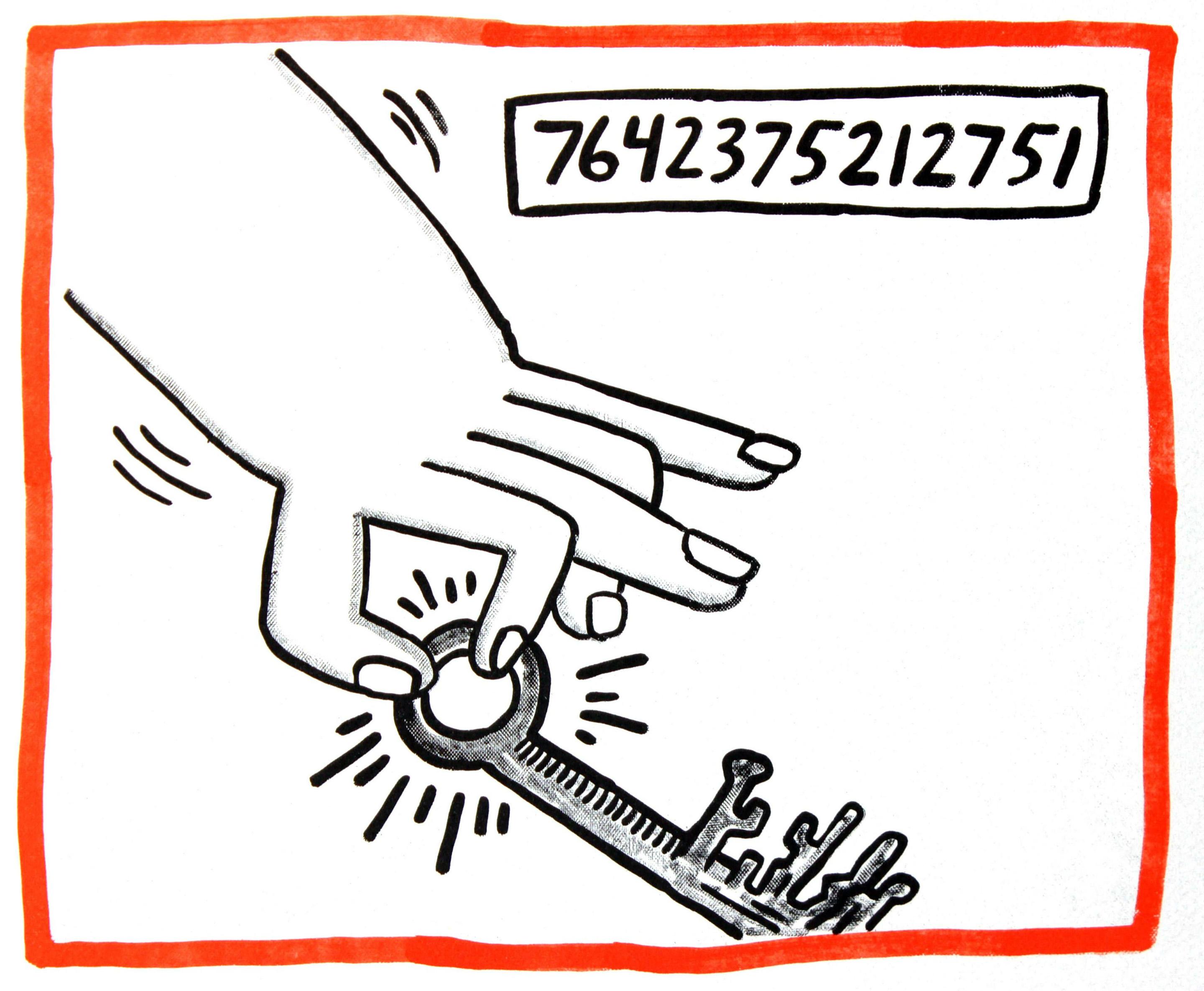 Lithograph from Keith Haring Against All Odds 1990