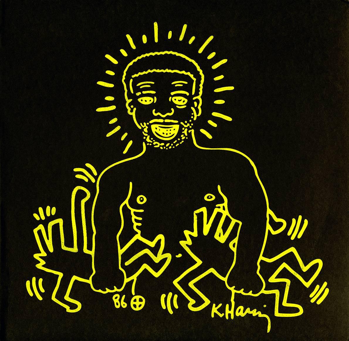 Rare Keith Haring Record Art (Keith Haring Larry Levan Paradise Garage) - Print by (after) Keith Haring