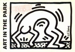 Vintage 1980s Keith Haring announcement card  (Keith Haring Stamford CT)