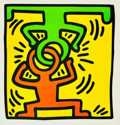 Vintage Keith Haring exhibition poster (Keith Haring San Francisco 1998)