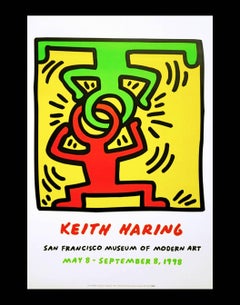 Vintage Keith Haring exhibition poster (Keith Haring San Francisco 1998) 