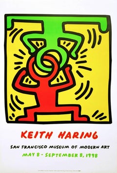 Vintage Keith Haring exhibition poster (Keith Haring San Francisco 1998) 