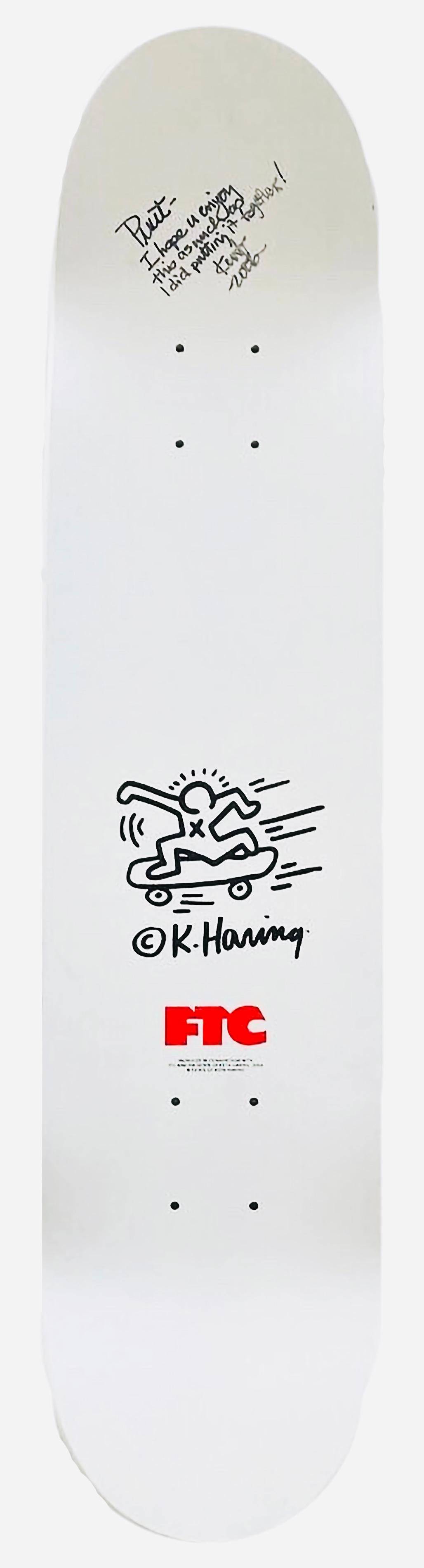 RARE vintage Keith Haring Skateboard Deck 2004 :

Cette planche de skateboard Keith Haring intemporelle et en édition limitée a été publiée en 2004 grâce à la collaboration entre la légendaire société de skateboard de San Francisco FTC et la