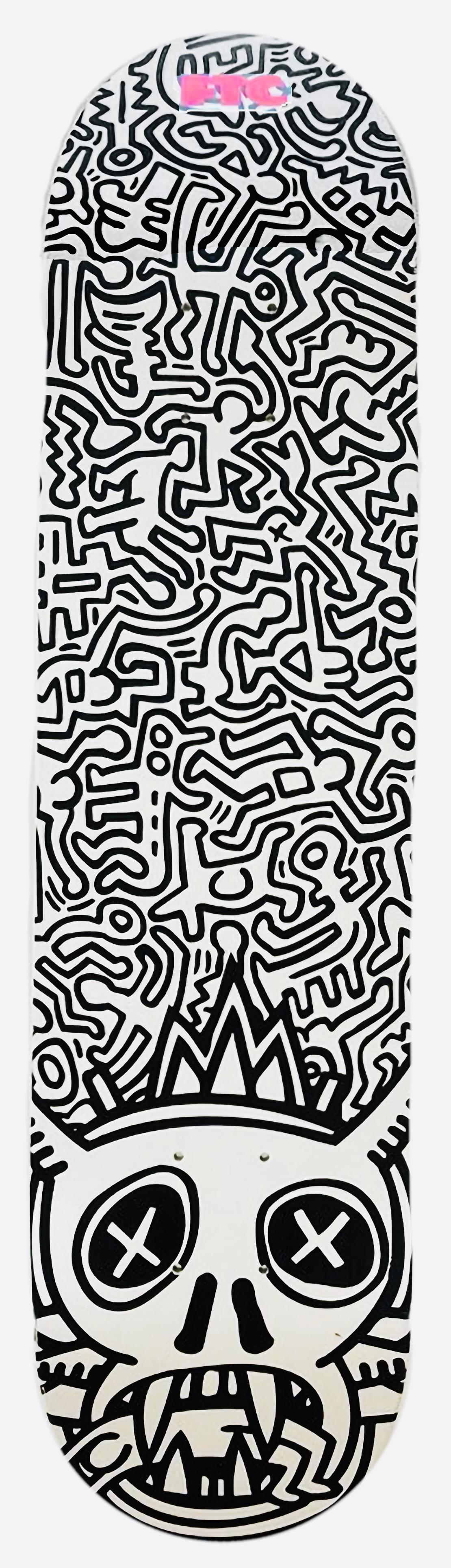 (after) Keith Haring Animal Print - Vintage Keith Haring Skateboard Deck (Keith Haring skate deck)