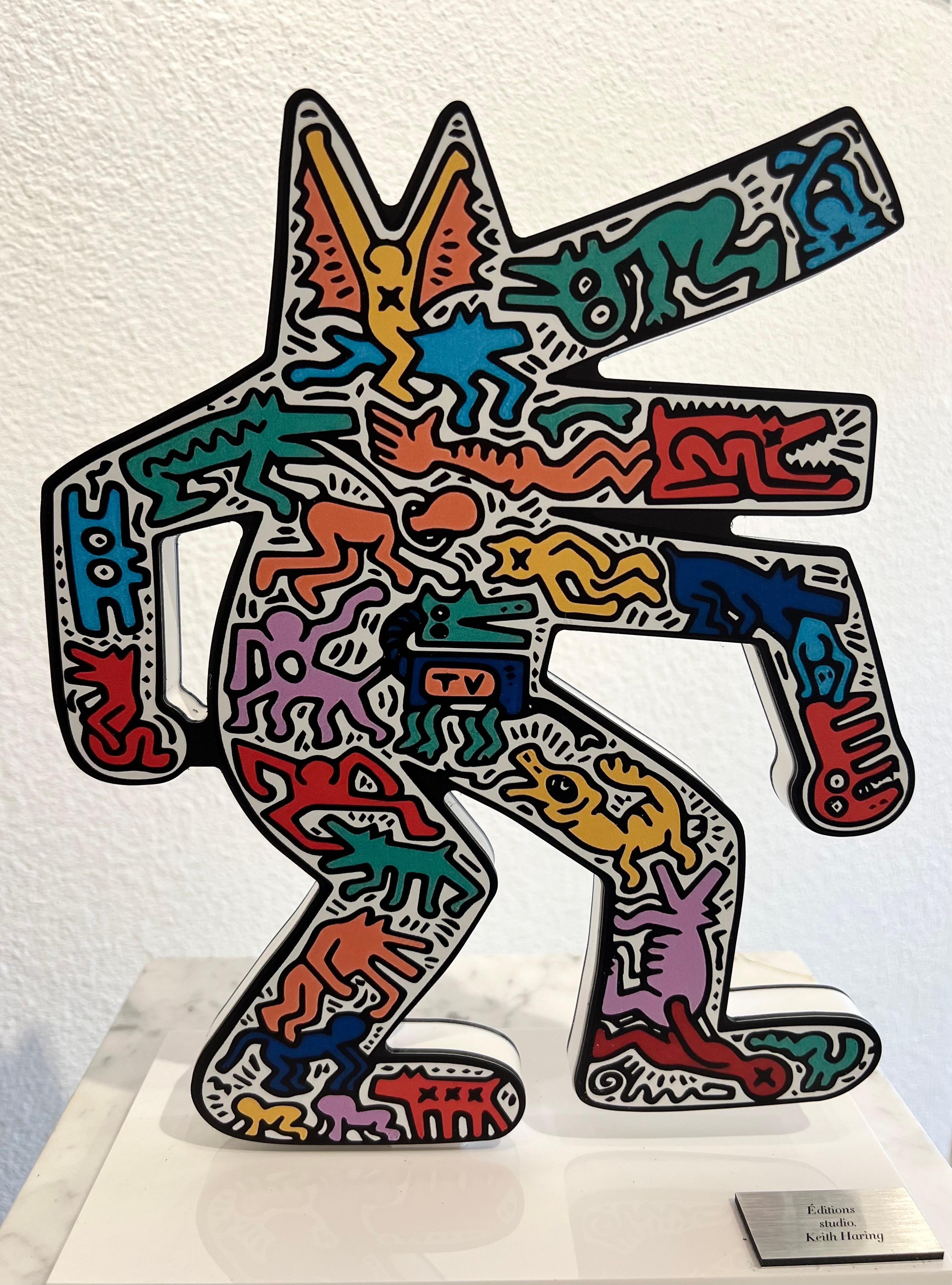 Perro ladrador, escultura Perro de Keith Haring en venta 2