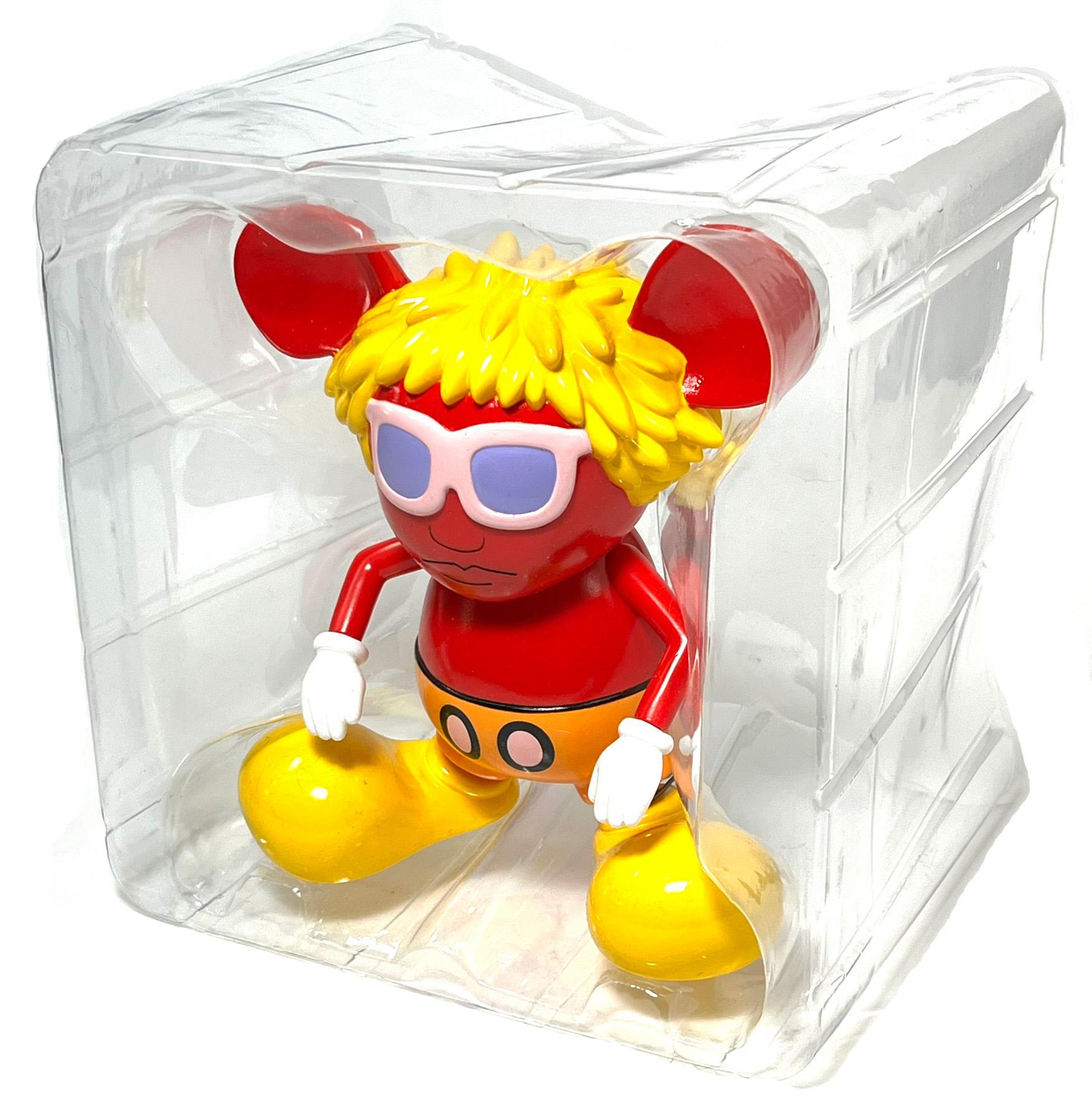 Keith Haring Andy Mouse art toy (Keith Haring Andy Warhol) - Sculpture by (after) Keith Haring