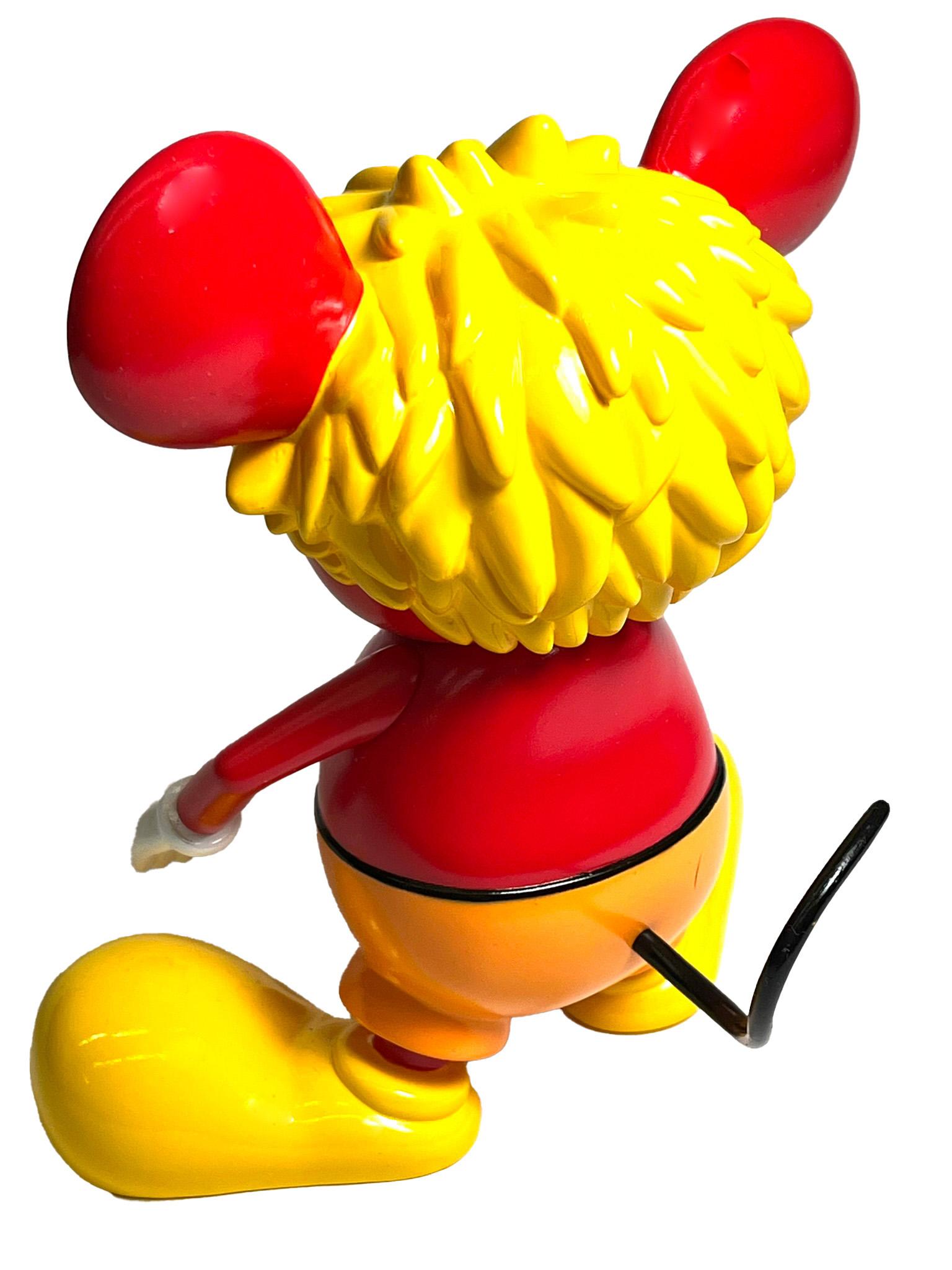 Keith Haring Andy Mouse art toy (Keith Haring Andy Warhol) - Pop Art Sculpture by (after) Keith Haring