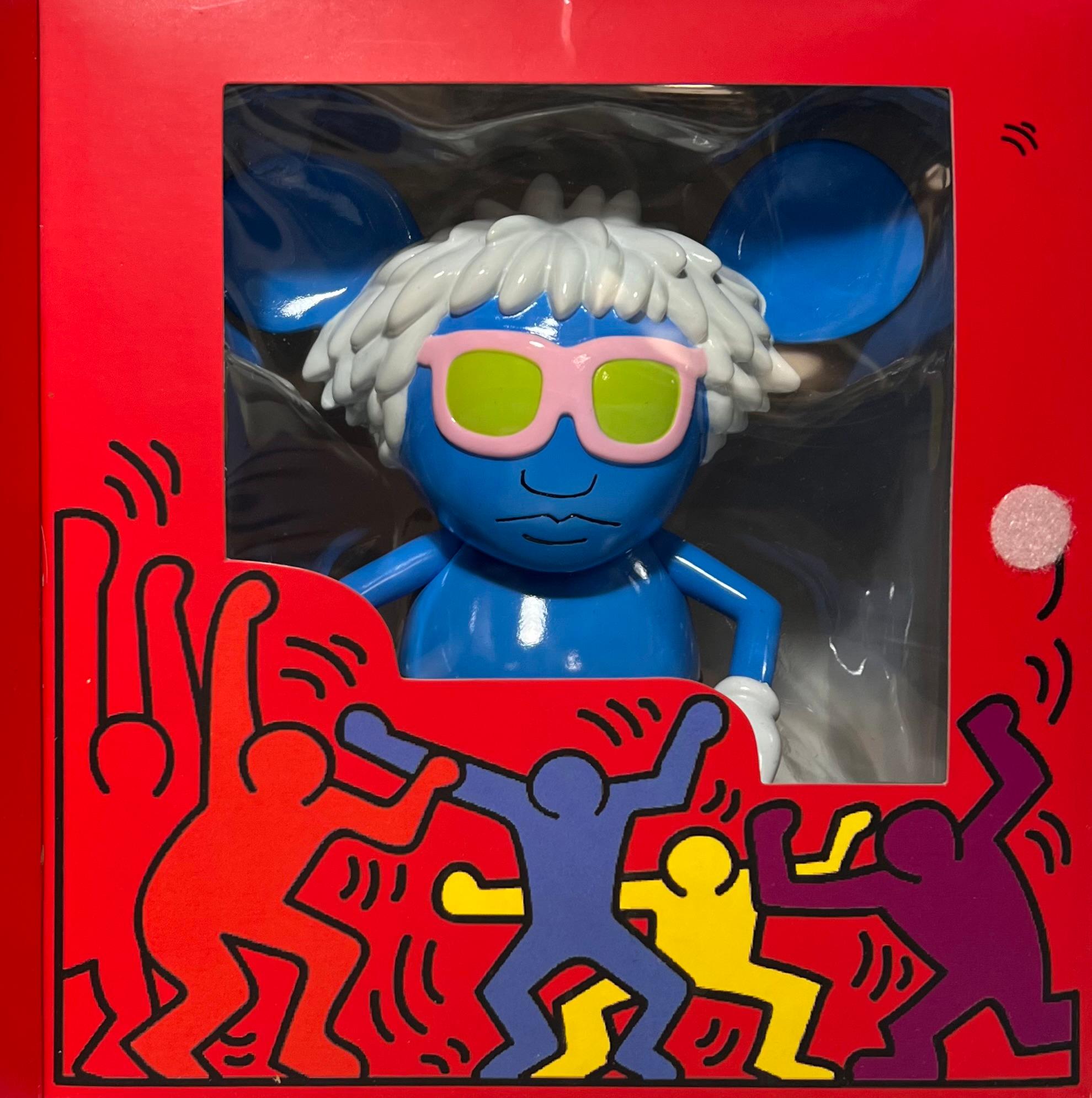 Keith Haring Andy Mouse art toy (Keith Haring Andy Warhol)  - Print by (after) Keith Haring