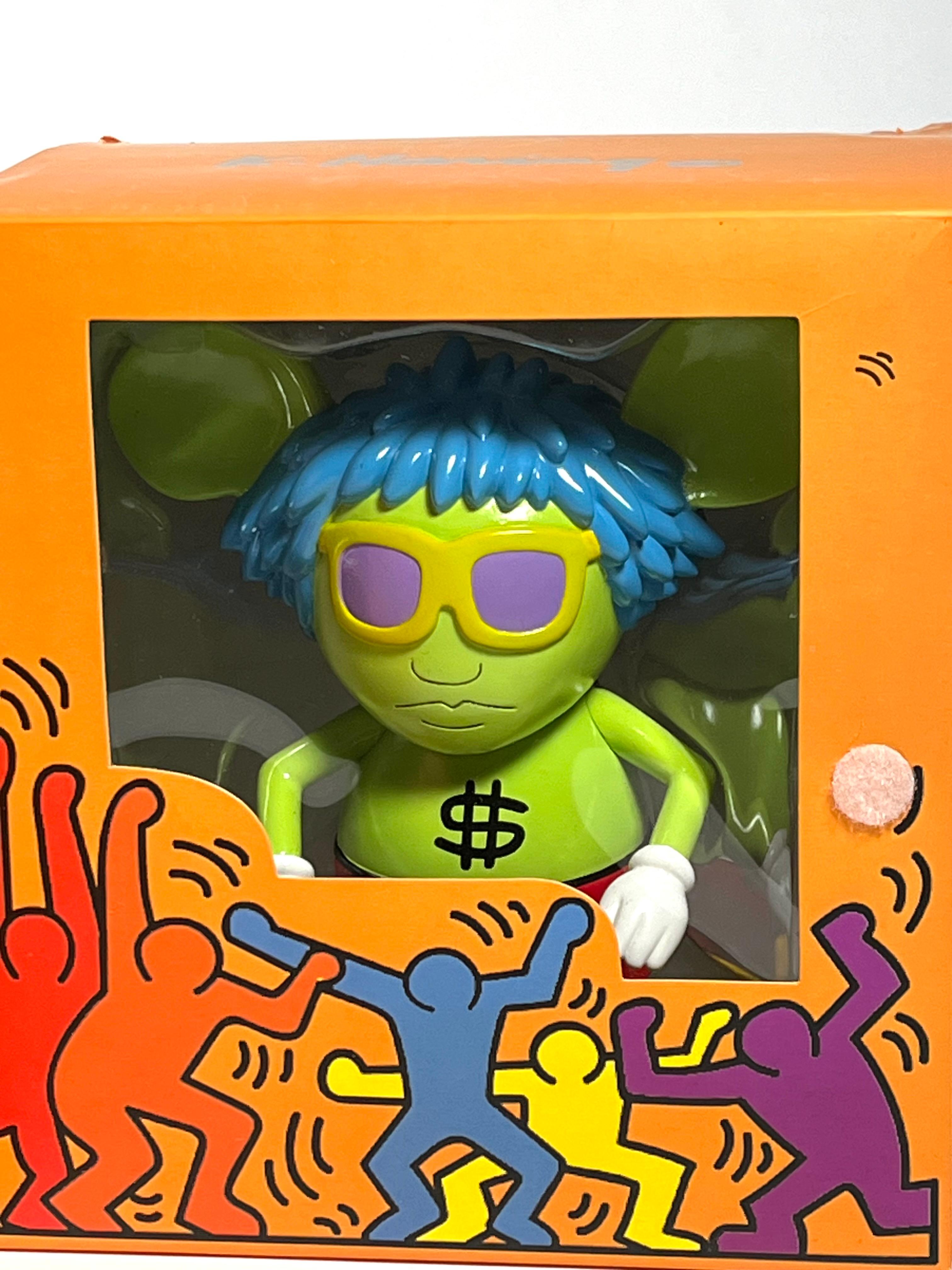 Keith Haring Andy Warhol art toy (Keith Haring Andy Mouse) - Pop Art Print by (after) Keith Haring
