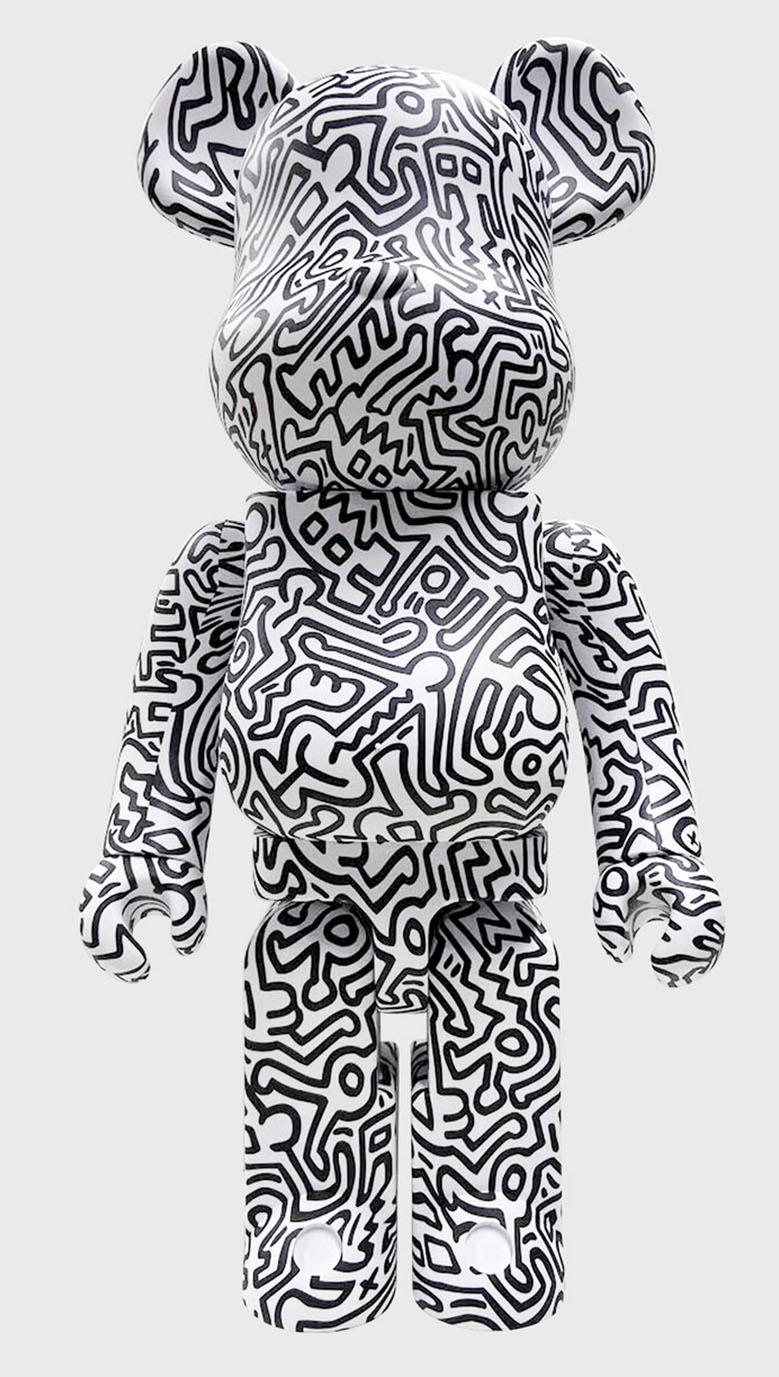 (after) Keith Haring Figurative Sculpture - Keith Haring Bearbrick 1000% Companion (Haring BE@RBRICK)