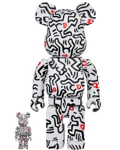 Keith Haring Bearbrick 400% Companion (Haring black 
white BE@RBRICK)