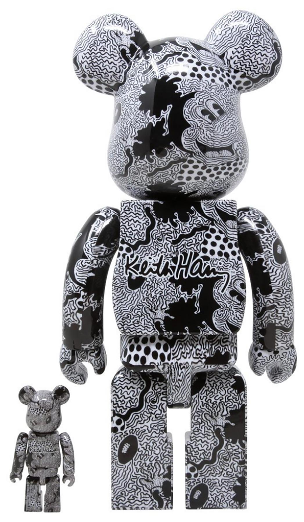Keith Haring Bearbrick 400 % compagnon (Haring Mickey Mouse BE@RBRICK) - Sculpture de (after) Keith Haring