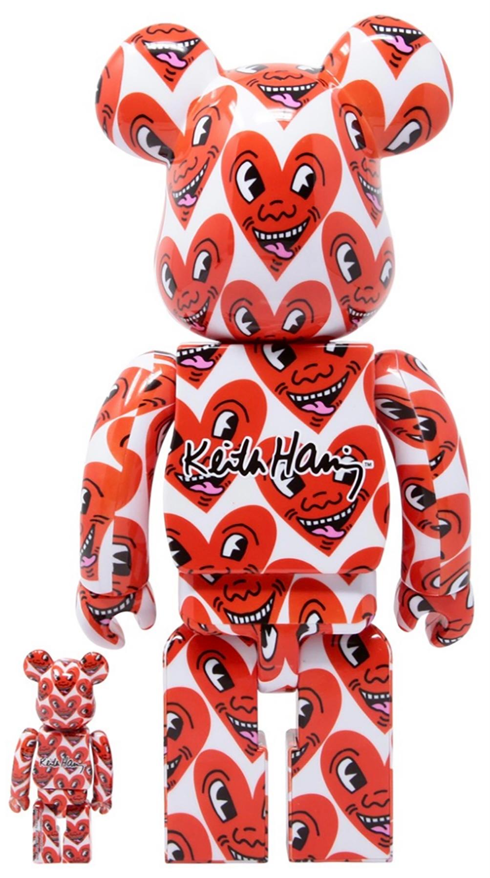 Keith Haring Bearbrick 400 % Figur (Haring BE@RBRICK) – Sculpture von (after) Keith Haring