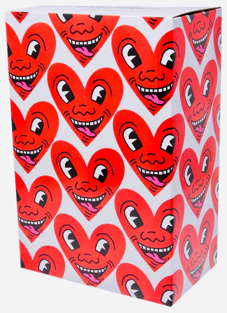 Keith Haring Bearbrick Vinyl Figures: Set of two (400% & 100%):
A unique, timeless collectible trademarked & licensed by the Estate of Keith Haring. The partnered collectible reveals the late iconic artist’s artwork from the mid 1980s wrapping the