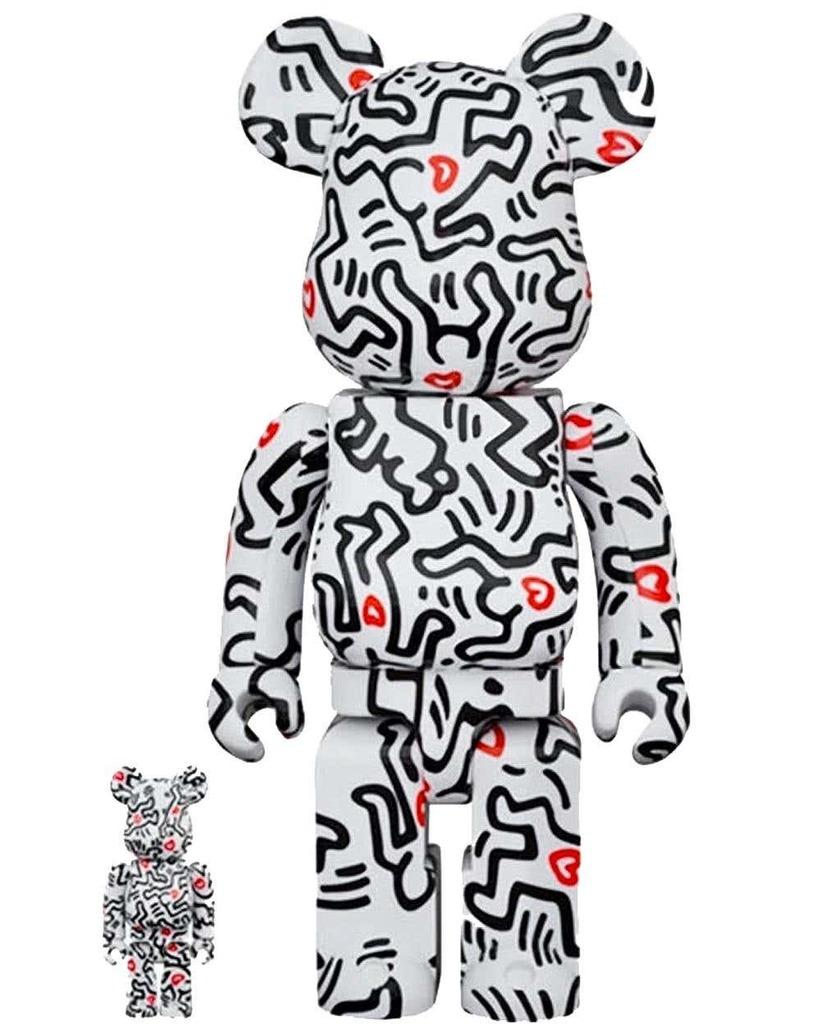 Keith Haring Bearbrick 400%: set of 4 works  (Keith Haring BE@RBRICK) - Pop Art Sculpture by (after) Keith Haring