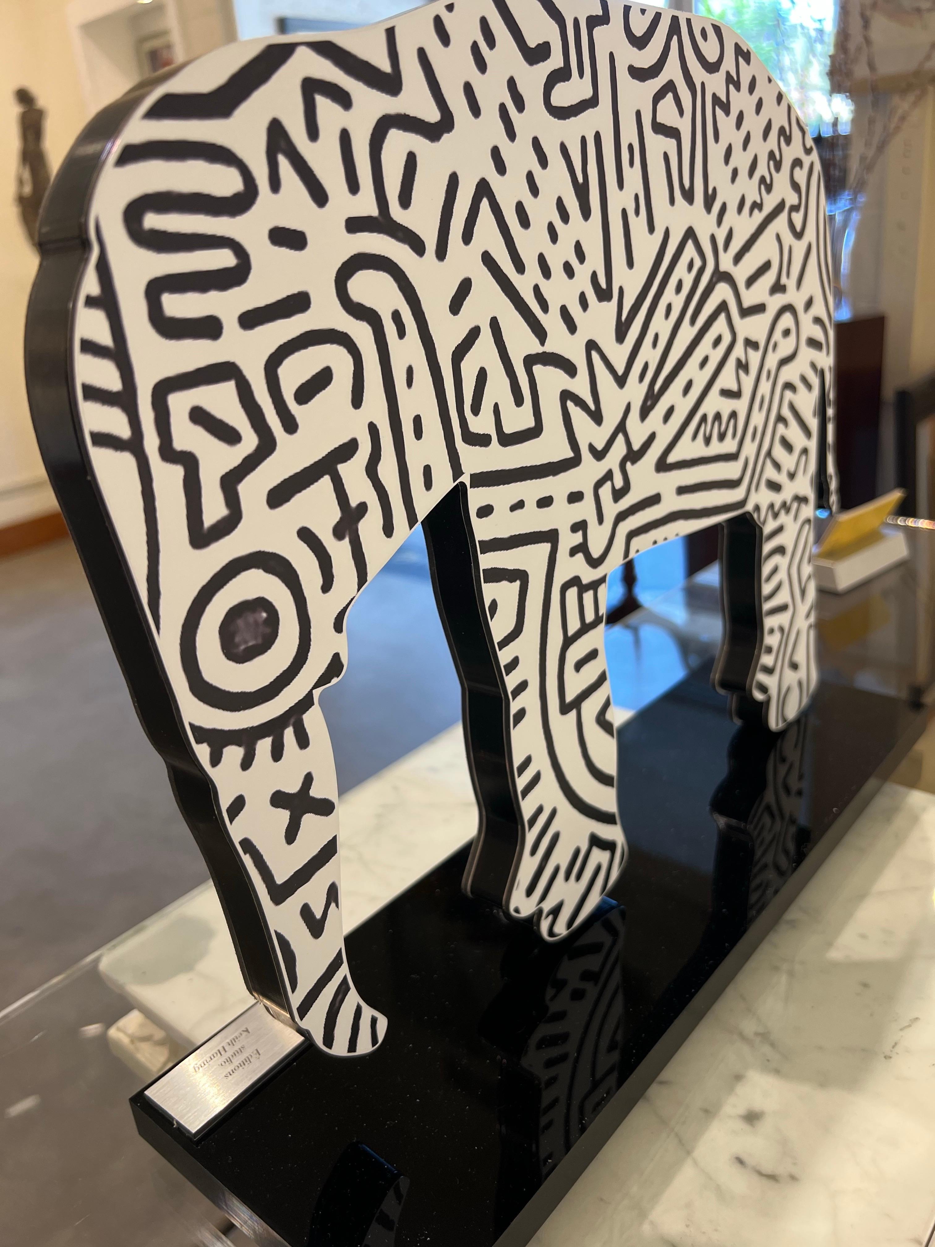Keith Haring, Elephant. Sculpture in plexiglass. For Sale 6
