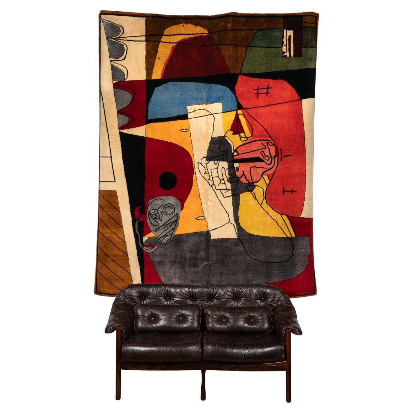 After Le Corbusier, Rug, or tapestry « Taureau XIII ». Contemporary work