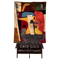 Vintage After Le Corbusier, Rug, or tapestry « Taureau XIII ». Contemporary work