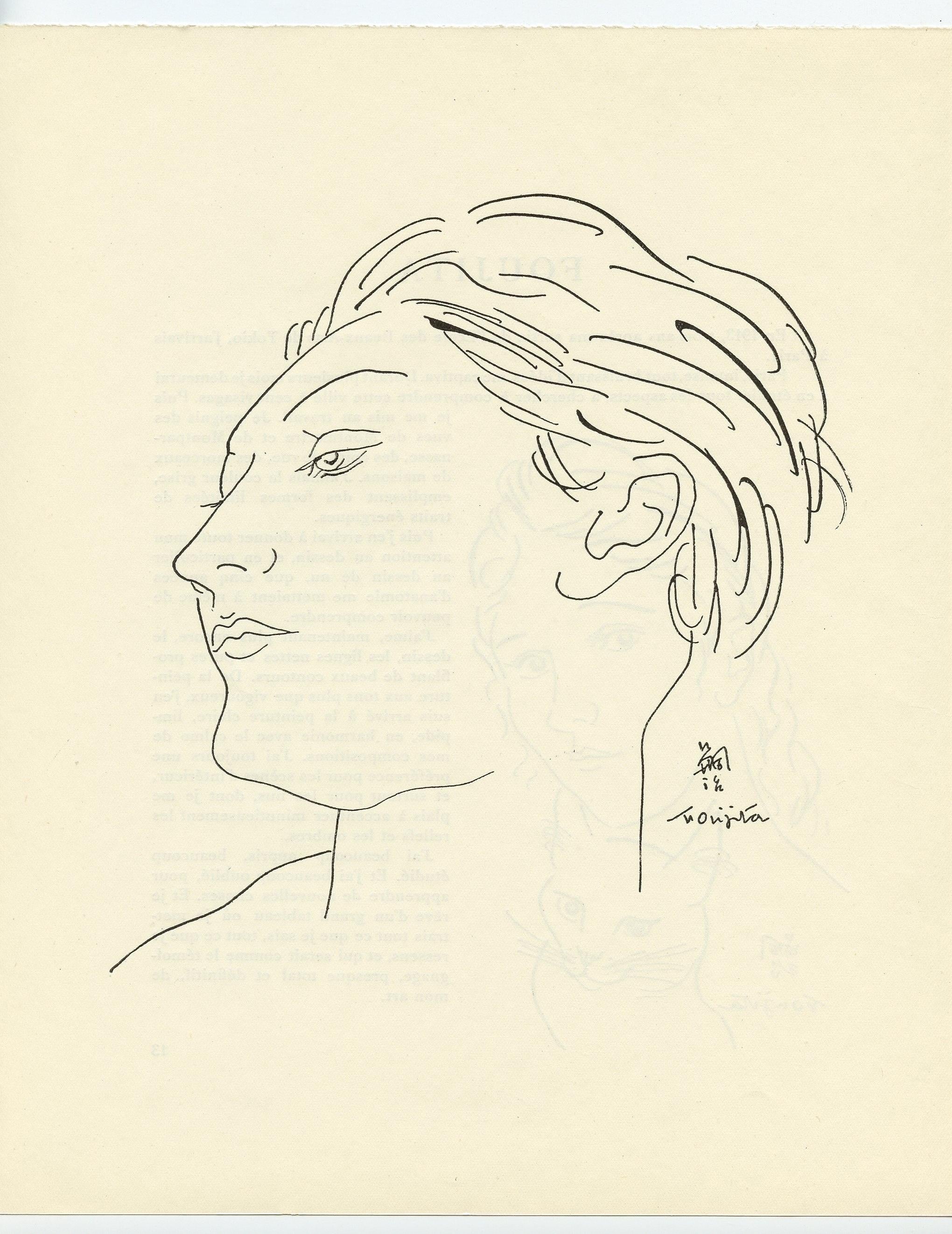 Portrait - Print by (after) Leonard Tsuguharu Foujita