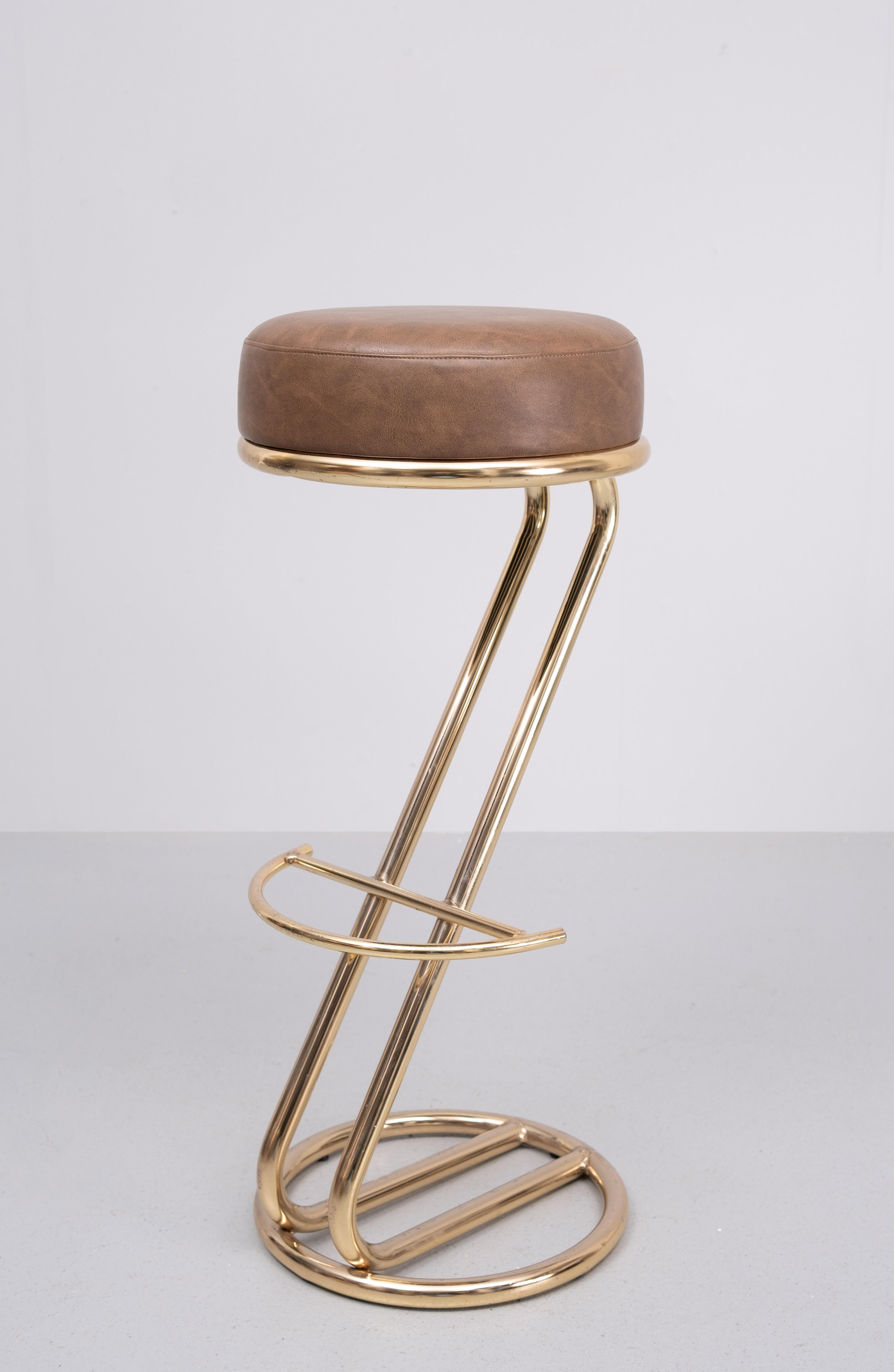 Mid-Century Modern After Louis Sognot design bar stool 1980s  France  For Sale