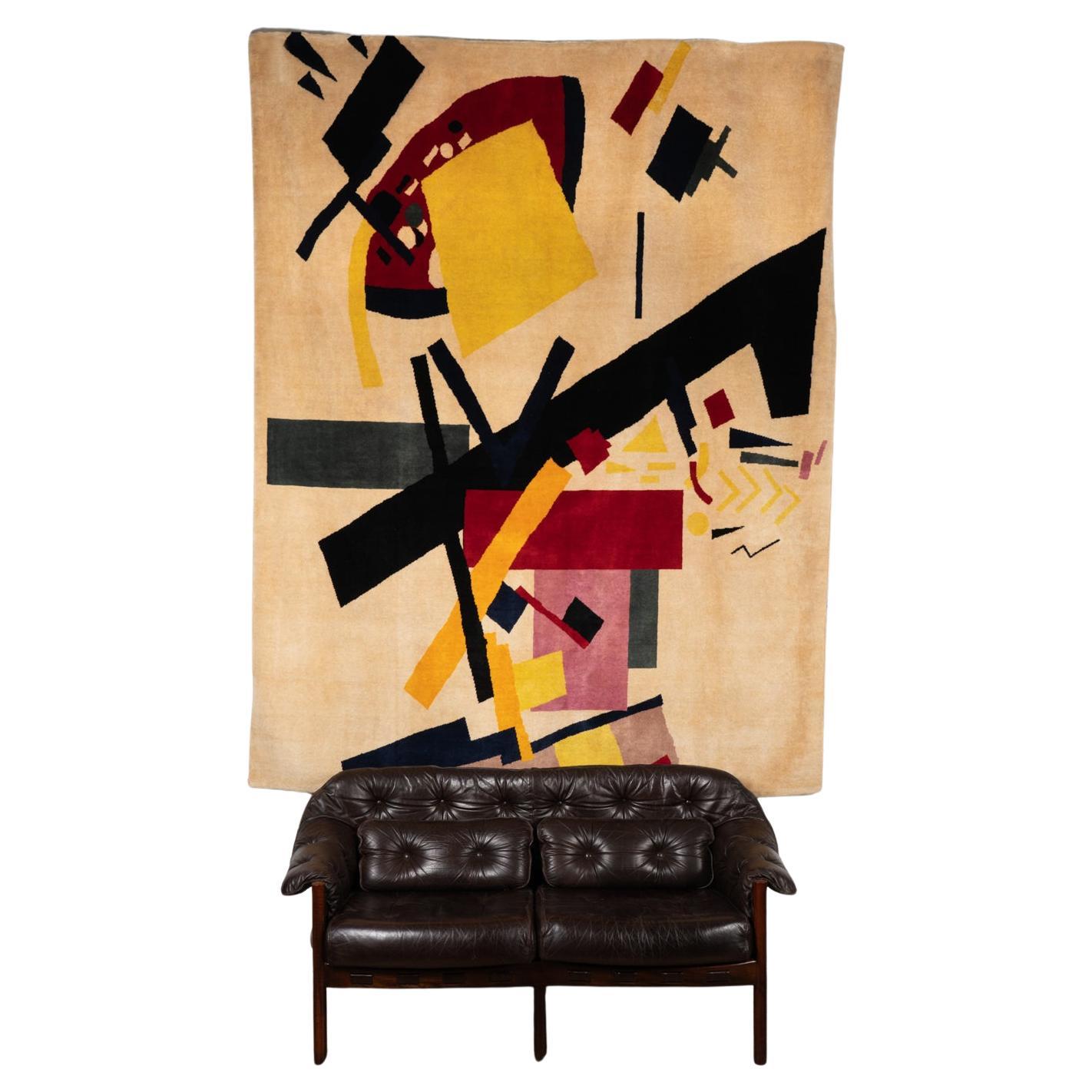 After Malevitch. Rug, or tapestry, in wool. Contemporary work For Sale