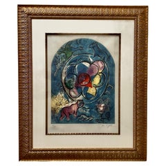 (after) Marc Chagall ( 1887-1985)  Finestre di Gerusalemme: La tribù di Benjamin 1964