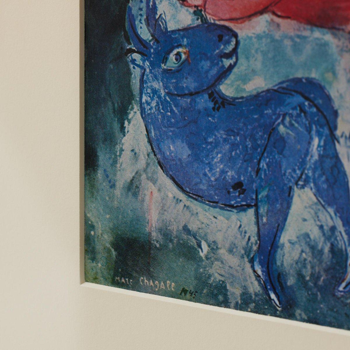 Nach Marc Chagall  Farbe Klischee  Editionen du Chêne  1947  Gerahmt im Angebot 3