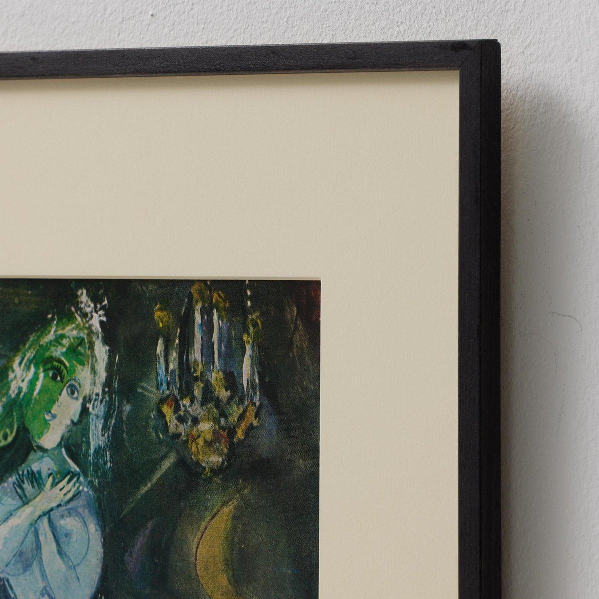 Nach Marc Chagall  Farbe Klischee  Editionen du Chêne  1947  Gerahmt im Angebot 4