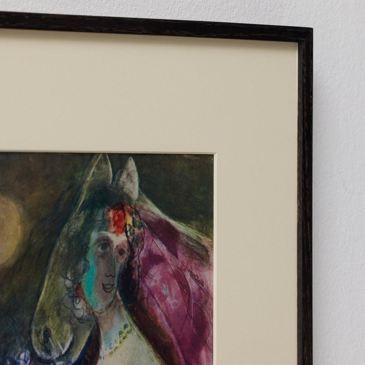 Nach Marc Chagall  Farbe Klischee  Editionen du Chêne  1947  Gerahmt im Angebot 4