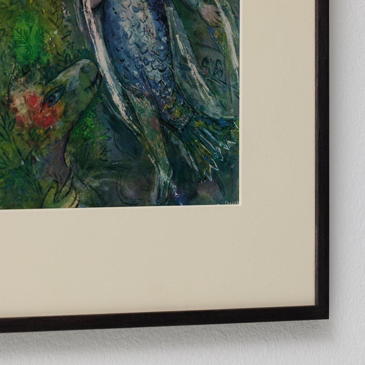 Nach Marc Chagall  Farbe Klischee  Editionen du Chêne  1947  Gerahmt im Zustand „Gut“ im Angebot in Barcelona, ES