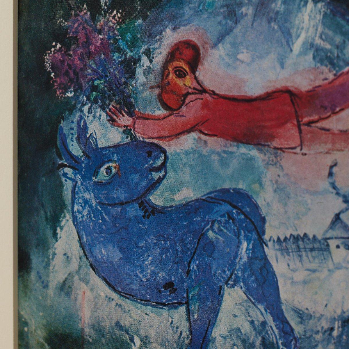 Nach Marc Chagall  Farbe Klischee  Editionen du Chêne  1947  Gerahmt im Angebot 2