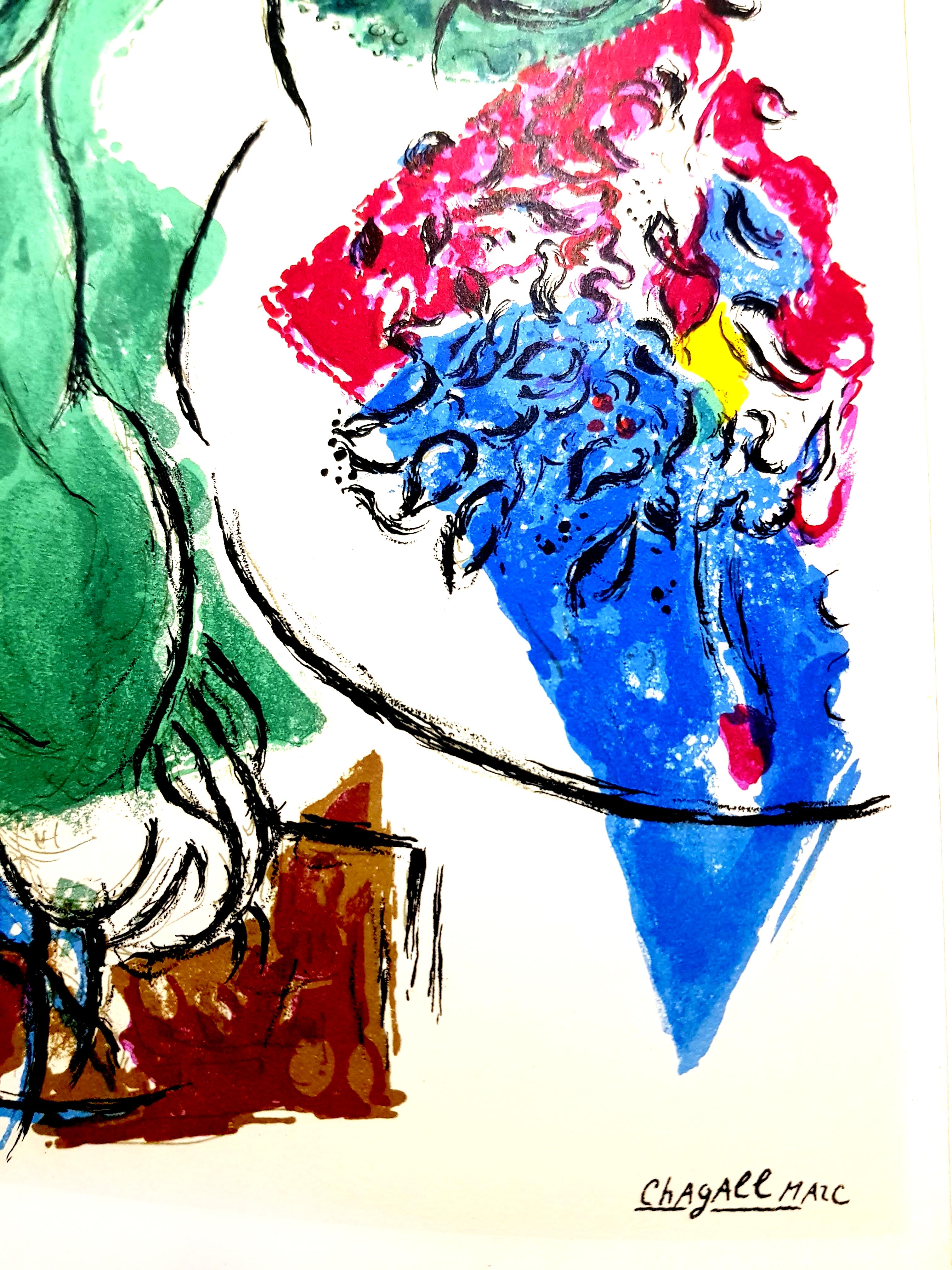 D'après Marc Chagall -  Lithographie
Extrait de la revue d'art de luxe, Derrière le miroir, imprimée par Charles Sorlier
1964
Signature imprimée
Dimensions : 38 x 28 cm
DLM n° 148, 1964 
Edition : Fondation Maeght à Saint Paul 

Marc Chagall (né en