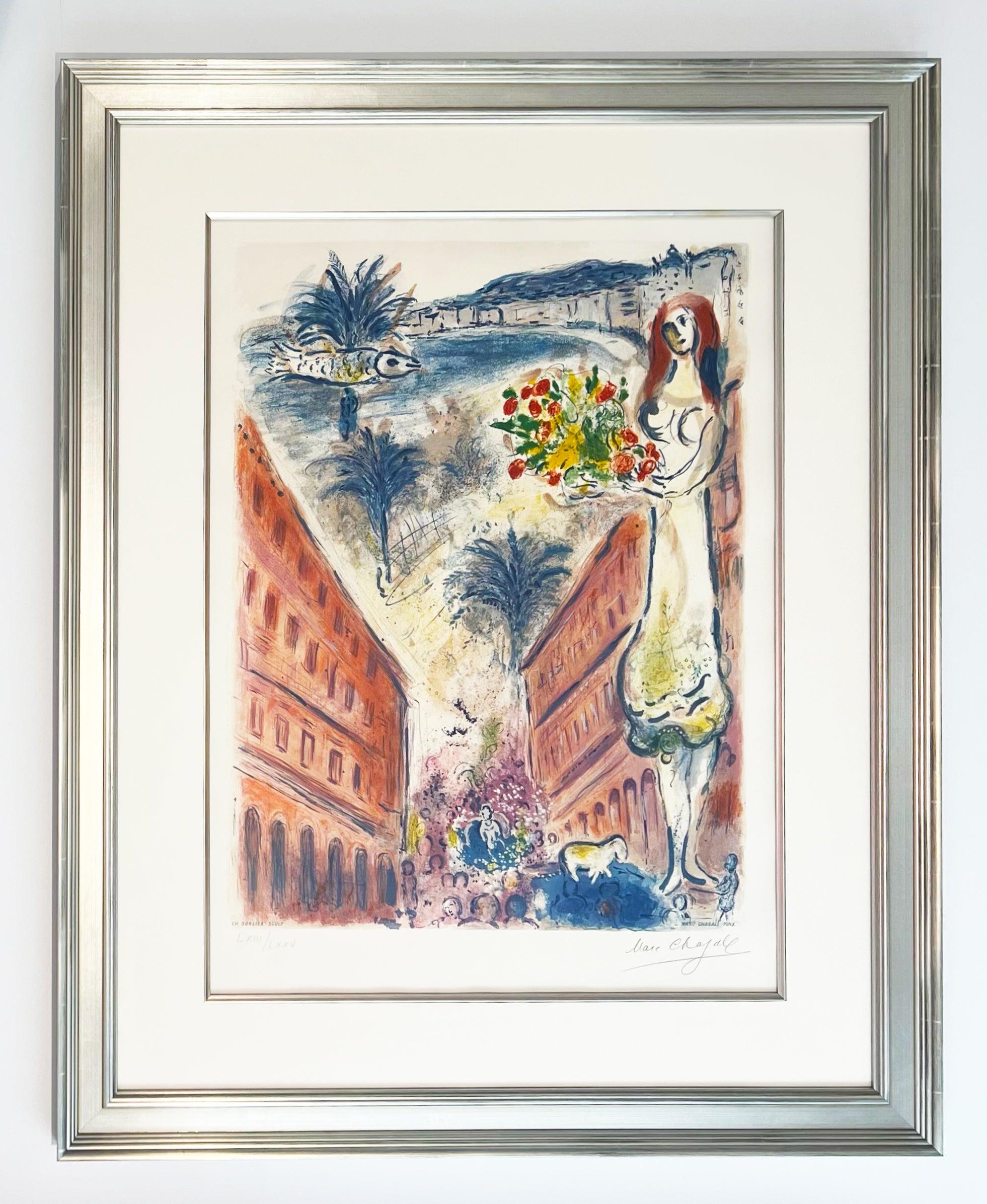Avenue De La Victoire at Nice, from Nice and the Cote d'Azur - Print by (after) Marc Chagall