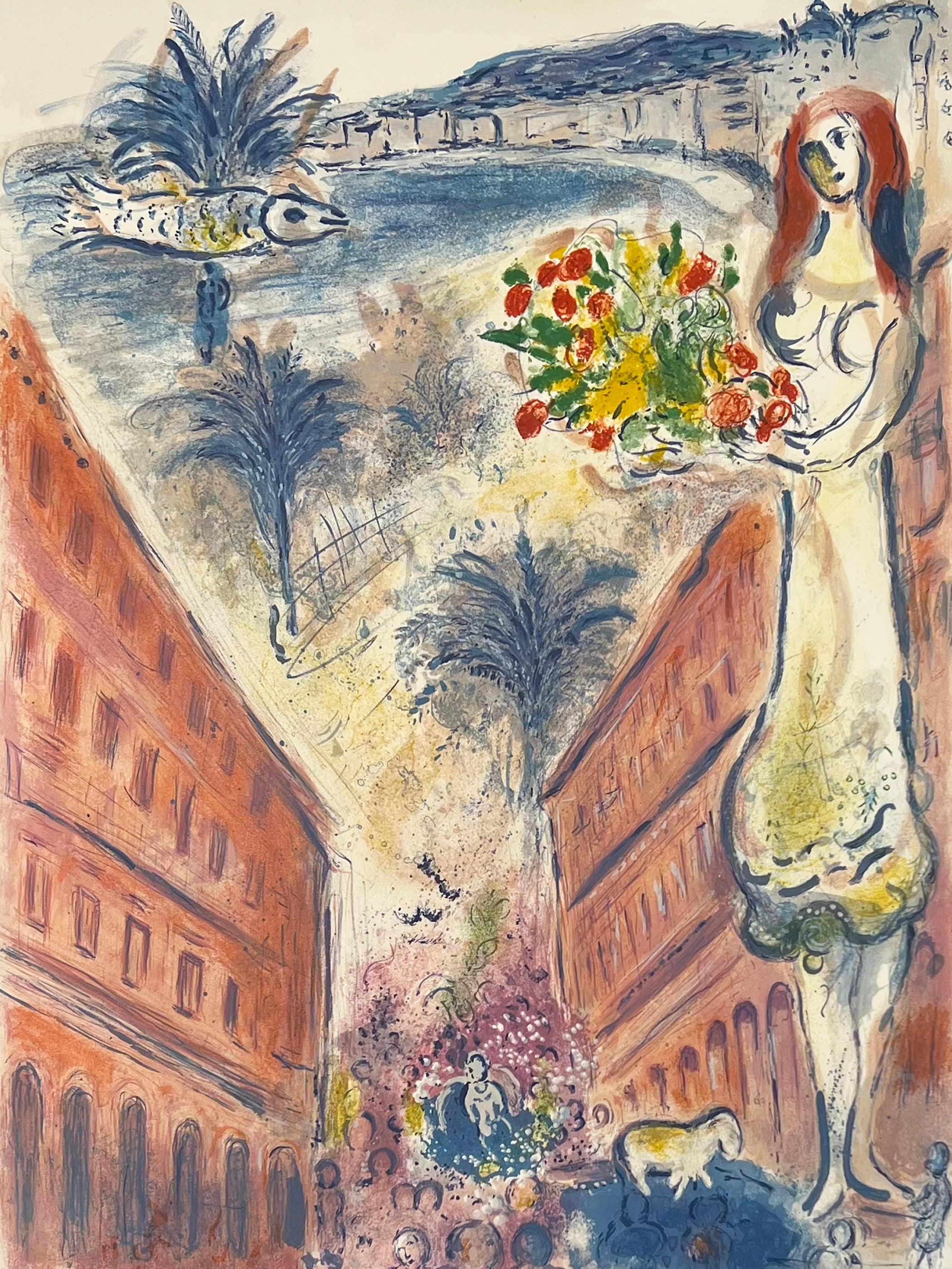 (after) Marc Chagall Print - Avenue De La Victoire at Nice, from Nice and the Cote d'Azur