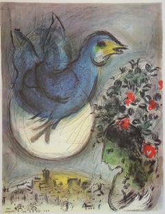 Blue Dove - Signed Vintage Poster