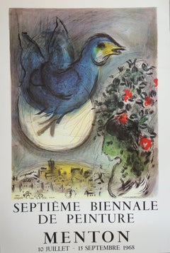 Blue Dove - Signed Vintage Poster
