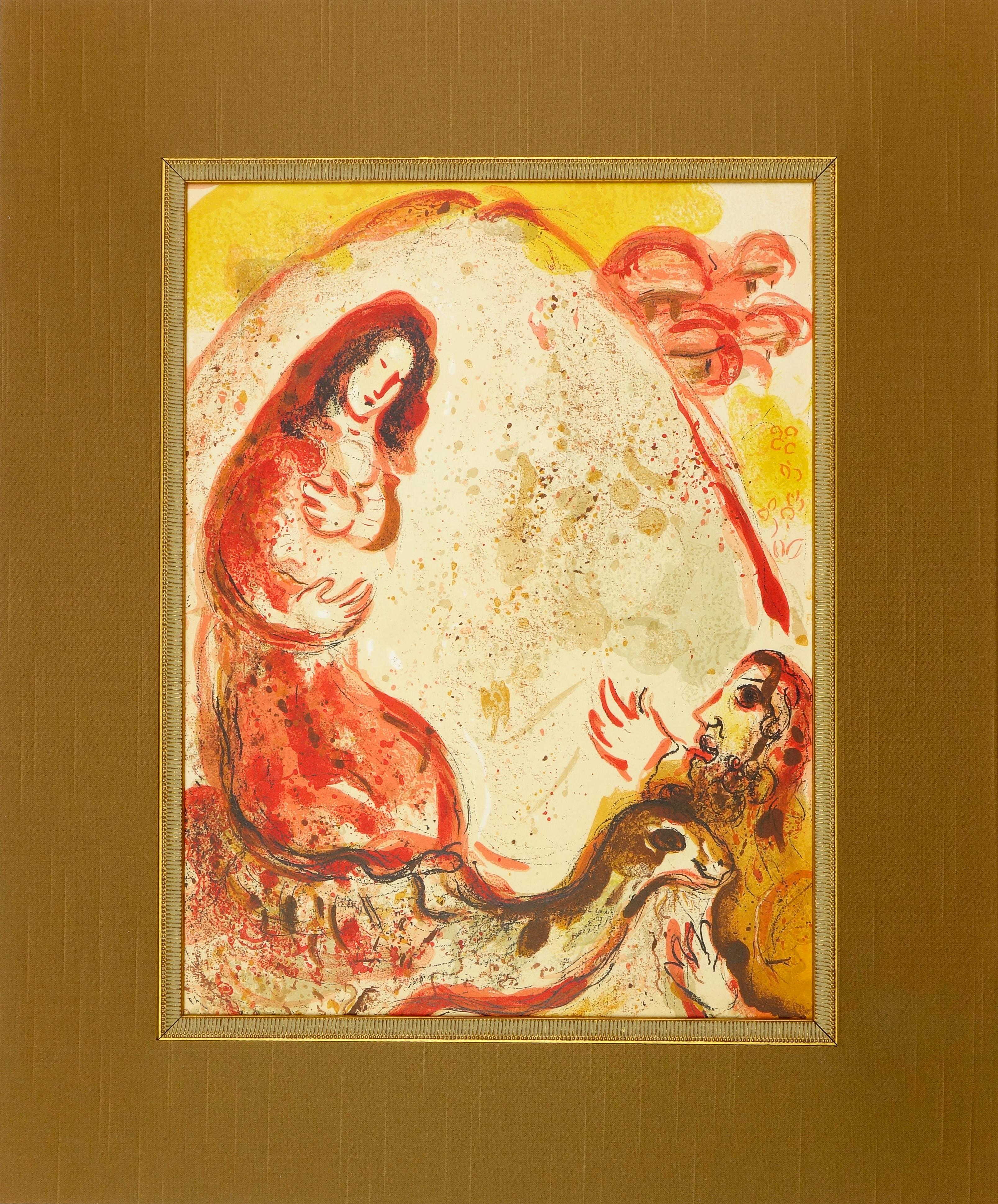 (after) Marc Chagall Figurative Print - Rachel Hides Her Father's Household Gods