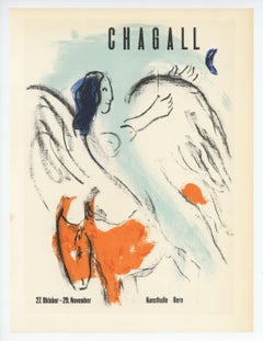 Retro Chagall lithograph poster