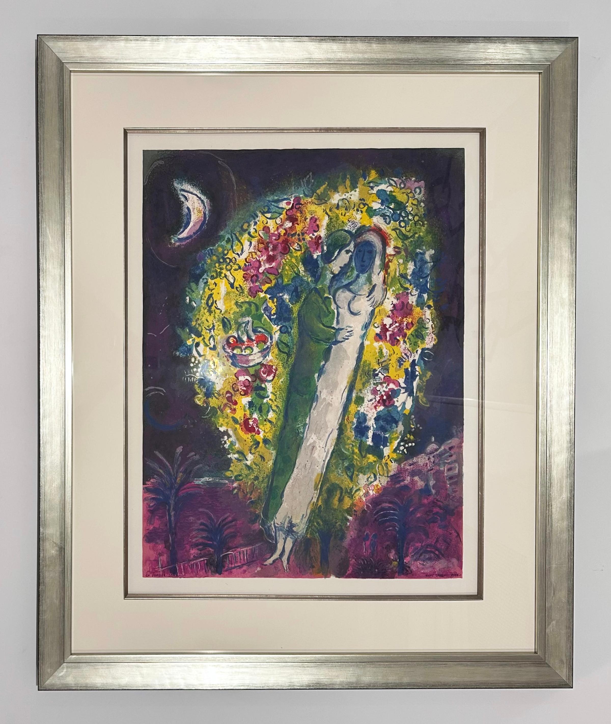 Couple in the Mimosas, from Nice and the Cote d'Azur (Unsigned Proof) - Print by (after) Marc Chagall