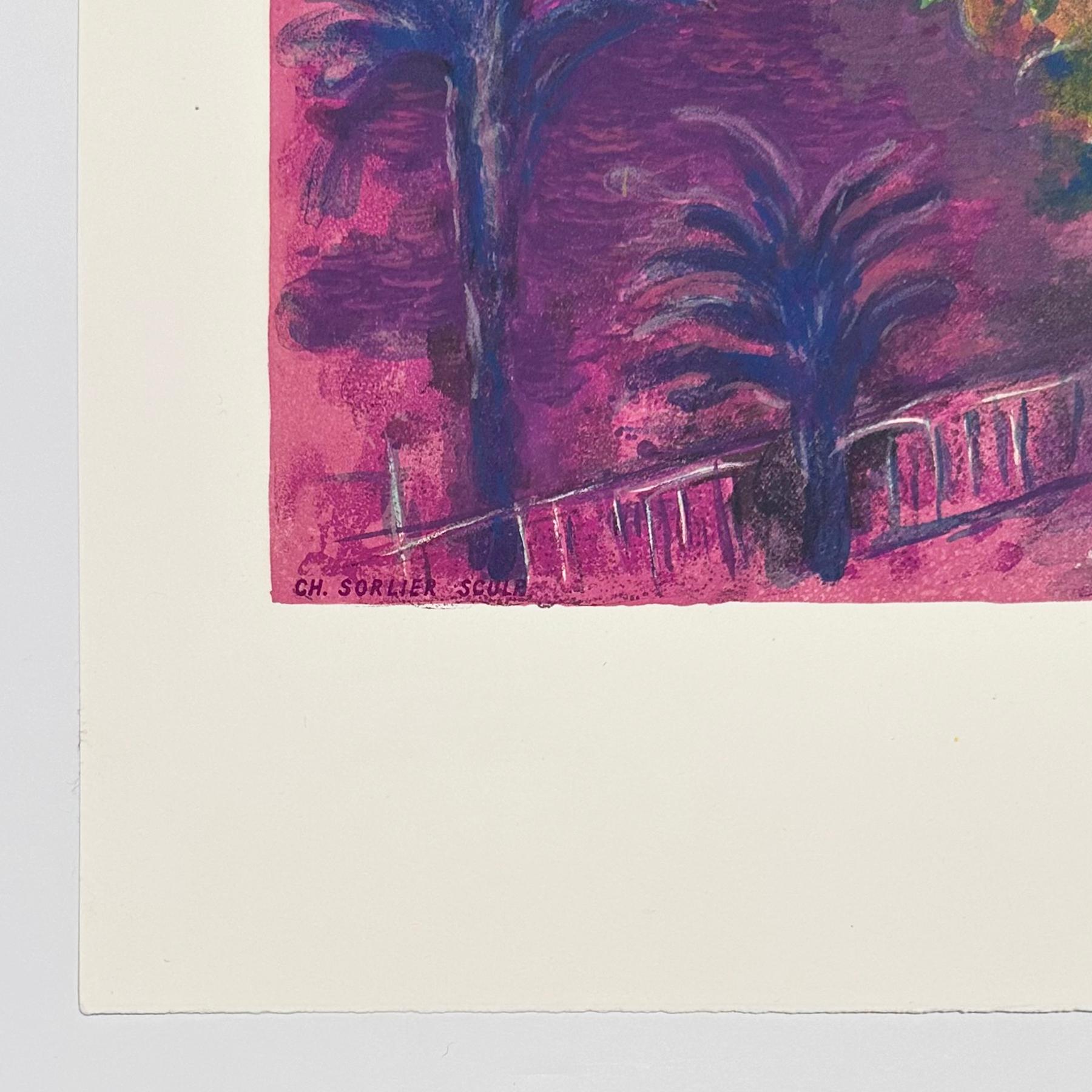 Couple in the Mimosas, from Nice and the Cote d'Azur (Unsigned Proof) - Modern Print by (after) Marc Chagall