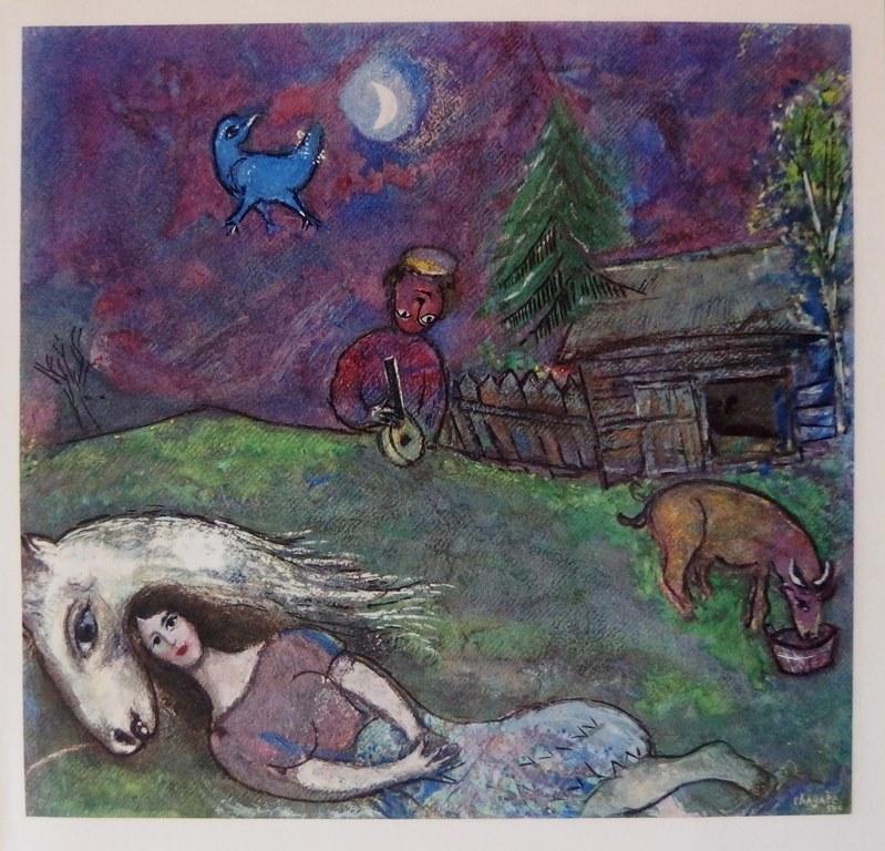 (after) Marc Chagall Figurative Print - Field Scene - Lithograph, 1961