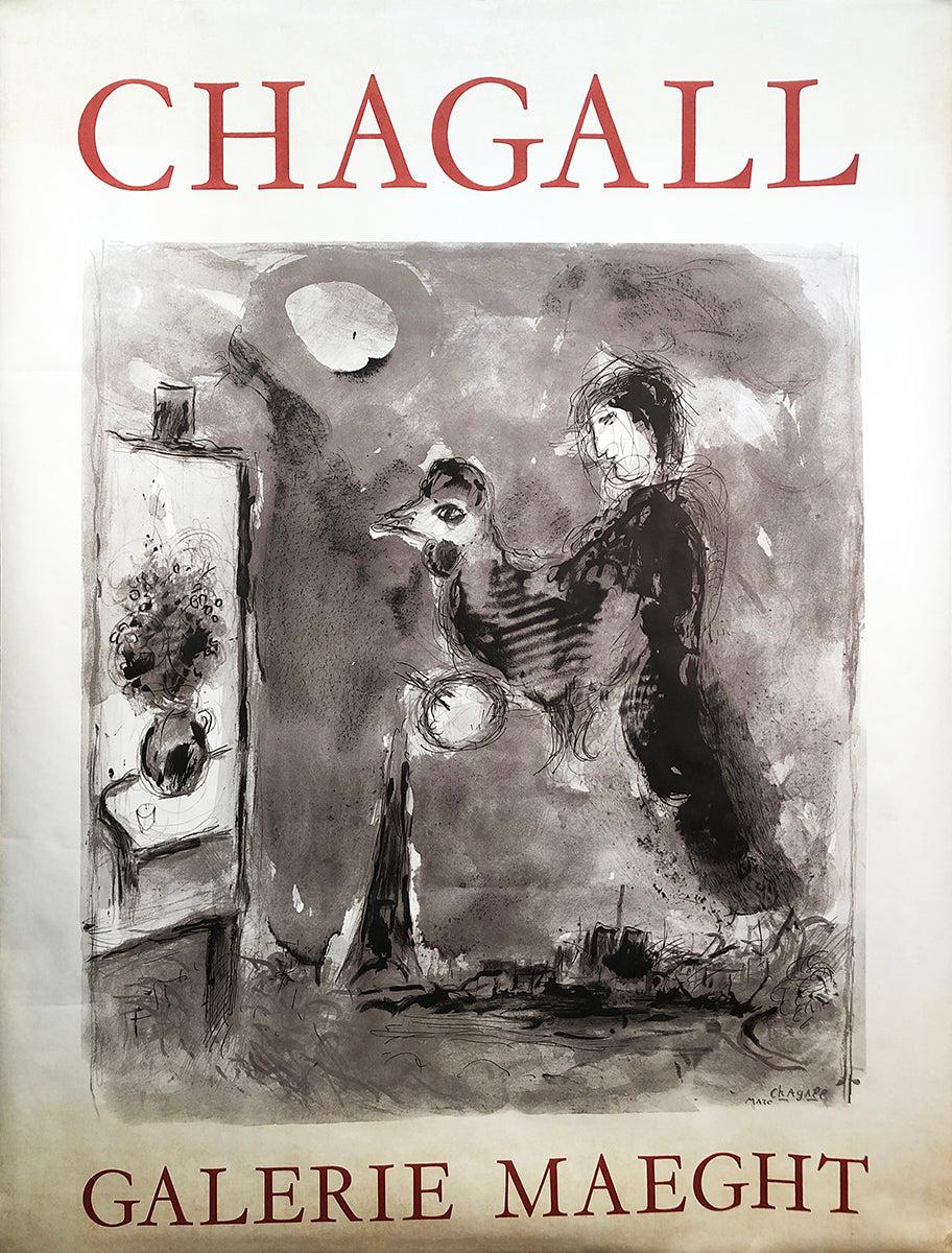 (after) Marc Chagall Figurative Print - Galerie Maeght The Artist as Phoenix