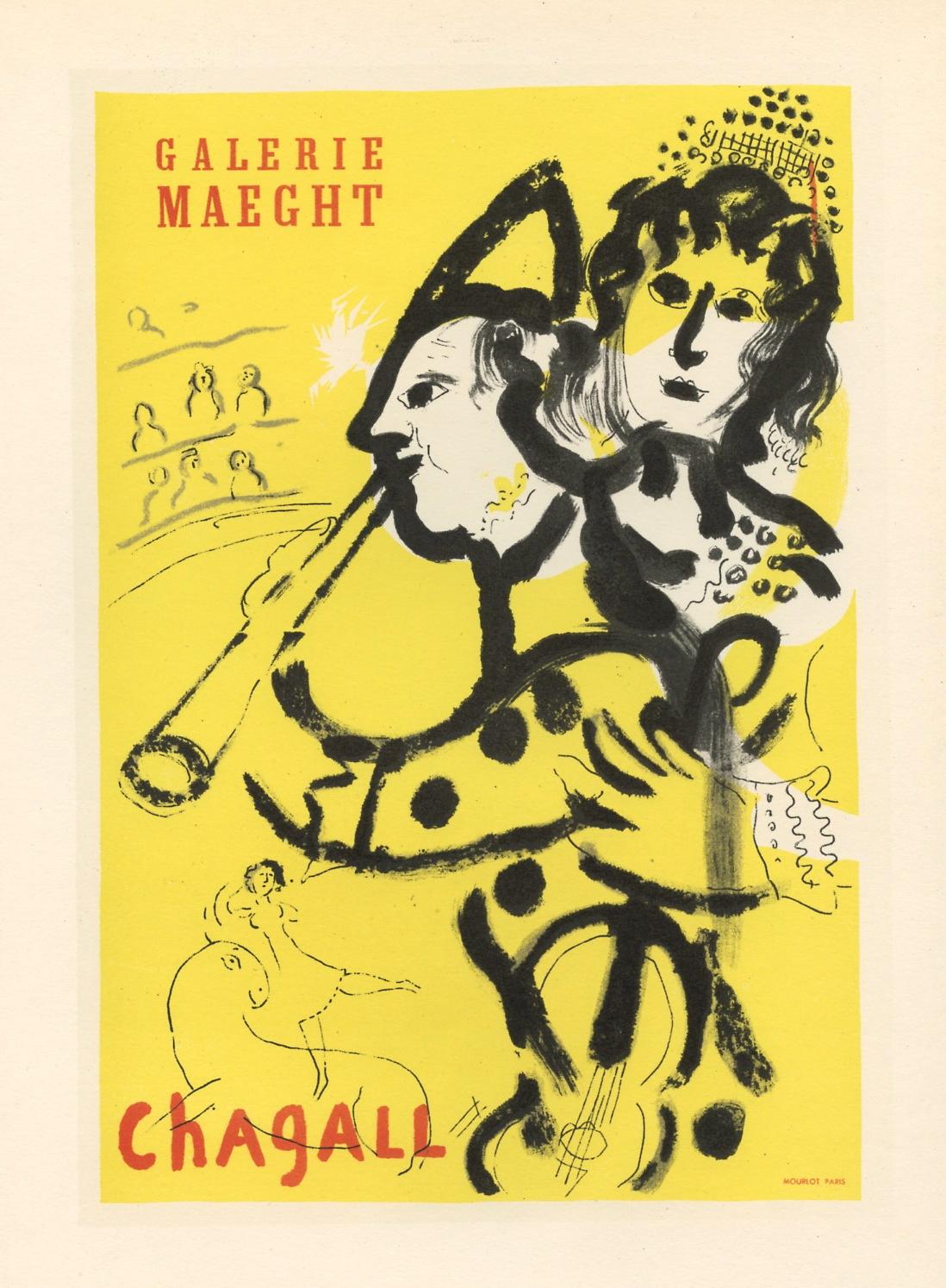 "Gallerie Maeght" lithograph poster - Print by (after) Marc Chagall
