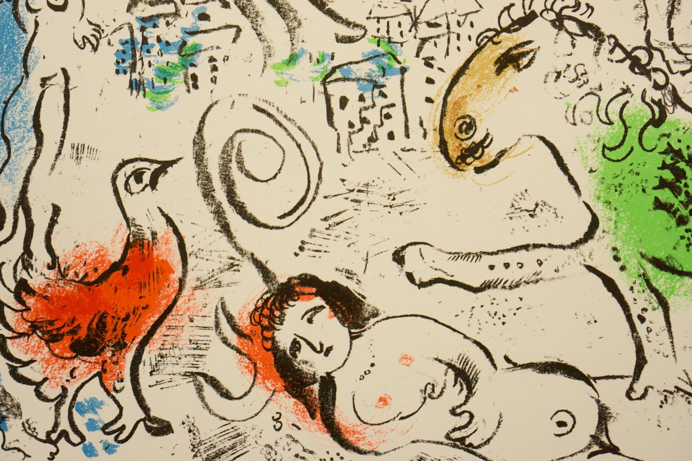 Homecoming from XXe Siecle - Beige Abstract Print by (after) Marc Chagall