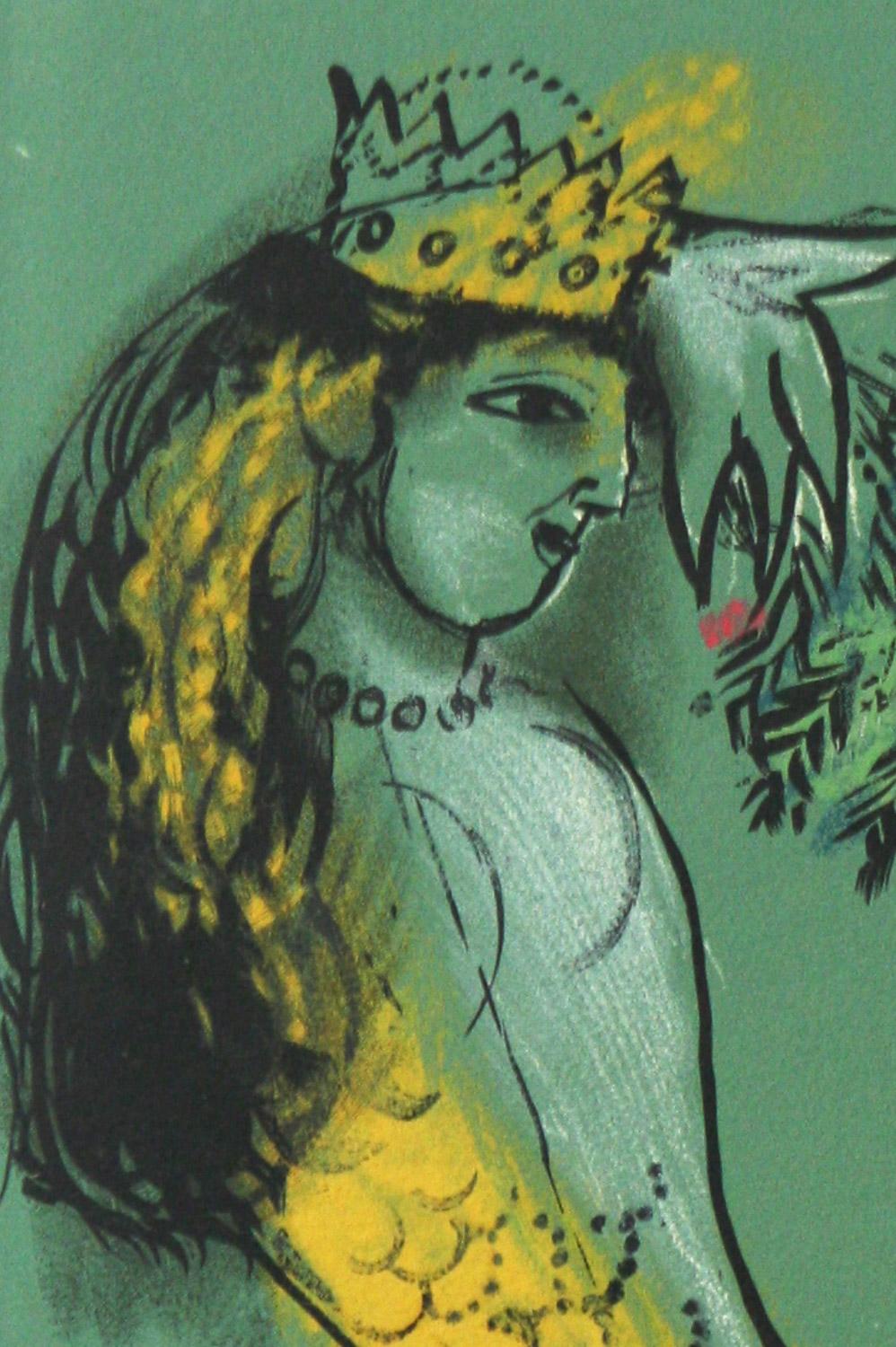 La Sirène signierter Holzstich von Marc Chagall aus Estampes Robert Rey 1950 – Print von (after) Marc Chagall